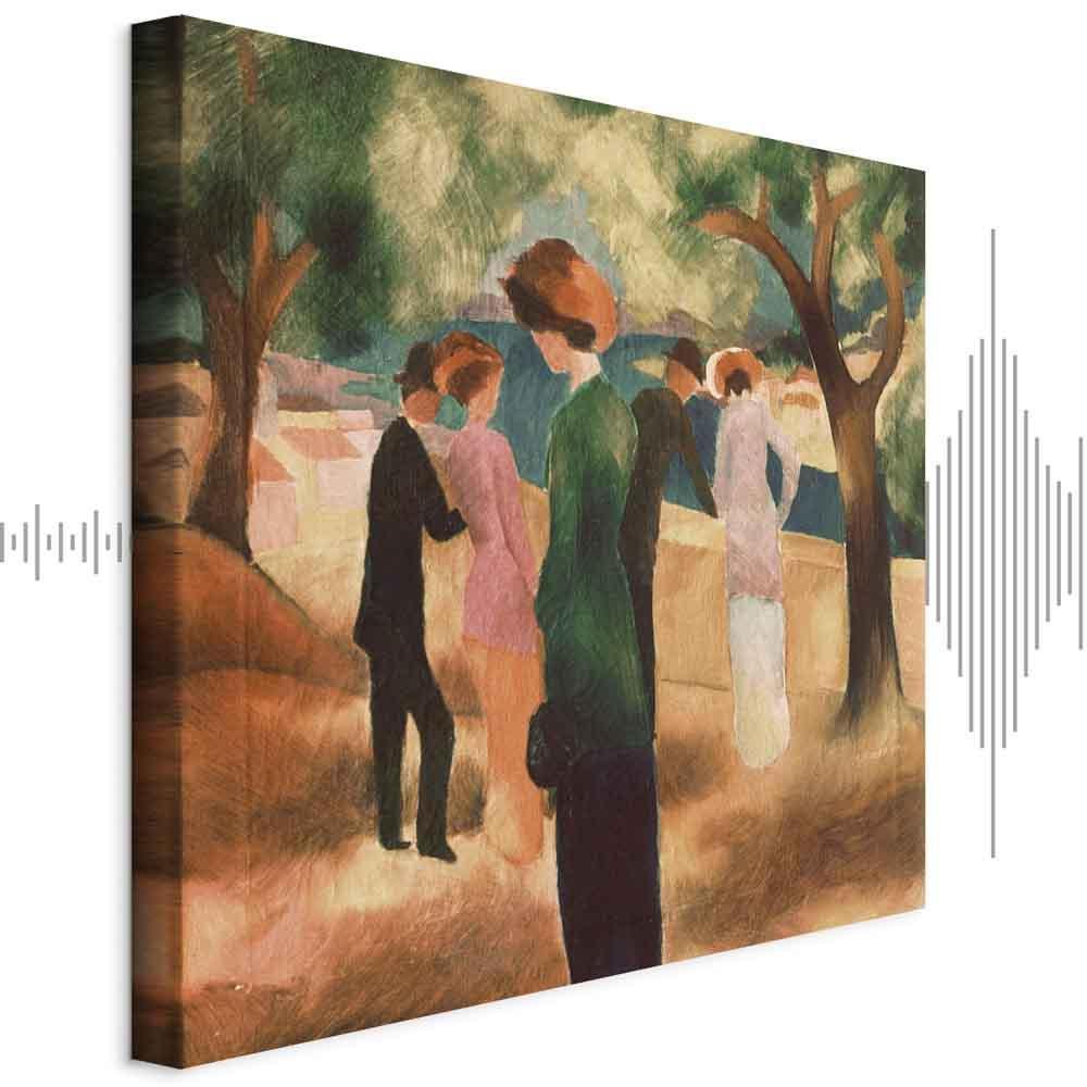 Leinwandbild - August Macke – Lady in Green Jacket