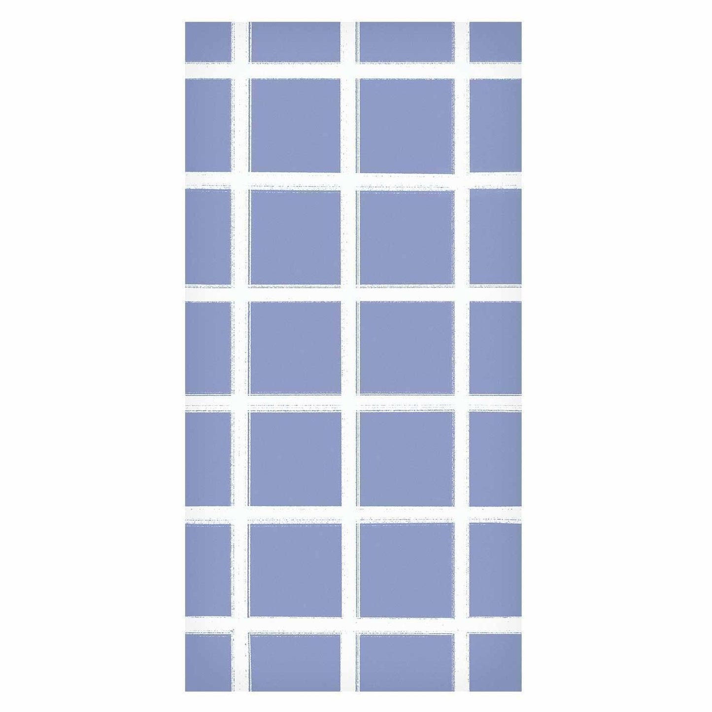 Tapete - Lines and Symmetry - Expressive White Grid on a Blue Background