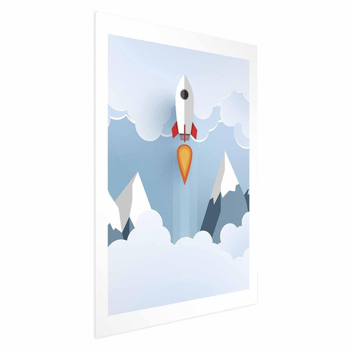 Poster - Rocket in the Clouds Artgeist