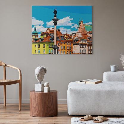 Malen nach Zahlen - Castle Square in Warsaw