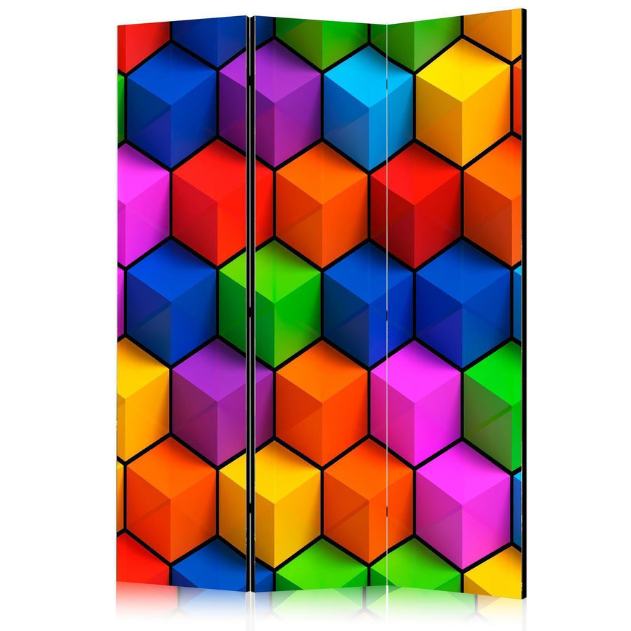 Paravent - Colorful Geometric Boxes Artgeist