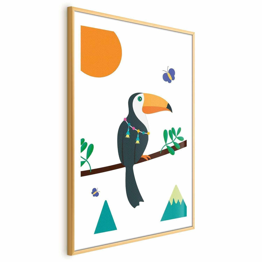 Poster - Toucan and Butterflies Artgeist