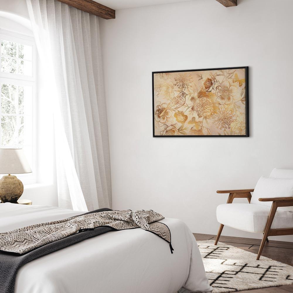 Leinwandbild - Golden Mosaic of Nature (1 Part) Wide