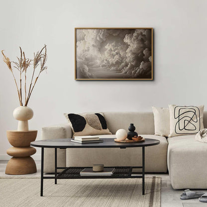 Poster - Whisper of Illuminated Clouds in living room decor.