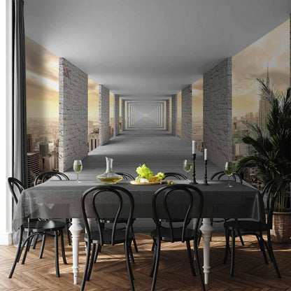 Fototapete 3D Architektur Himmel – Moderne Perspektive mit Tiefeneffekt