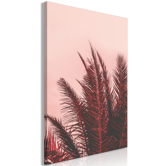 Leinwandbild - Palm Trees at Sunset (1 Part) Vertical Artgeist