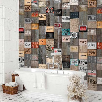 Tapete - Wooden Inscription