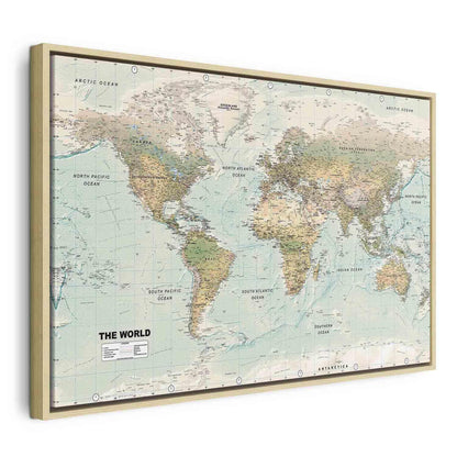 Leinwandbild - World Map: Beautiful World Artgeist