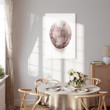 Leinwandbild - Keep Life Simple (1 Part) Vertical