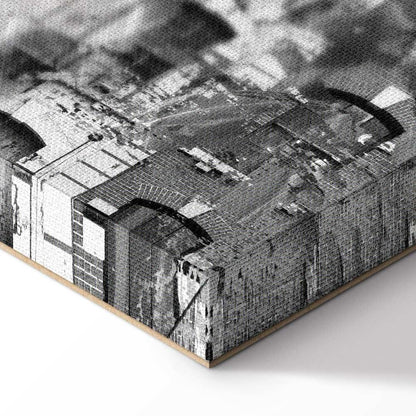 Leinwandbild - New York City Collage (5 Parts) Wide Black and White