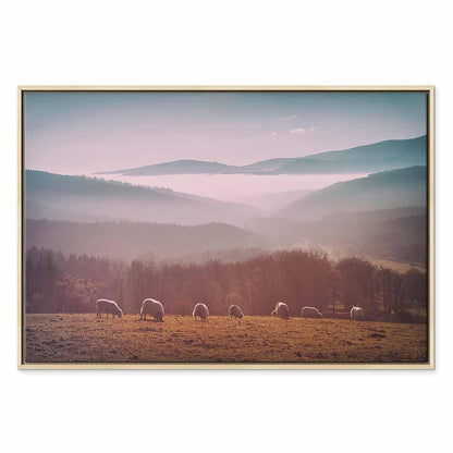 Leinwandbild - Sheep in Mountain Landscape (1-part) - Animals in Nature