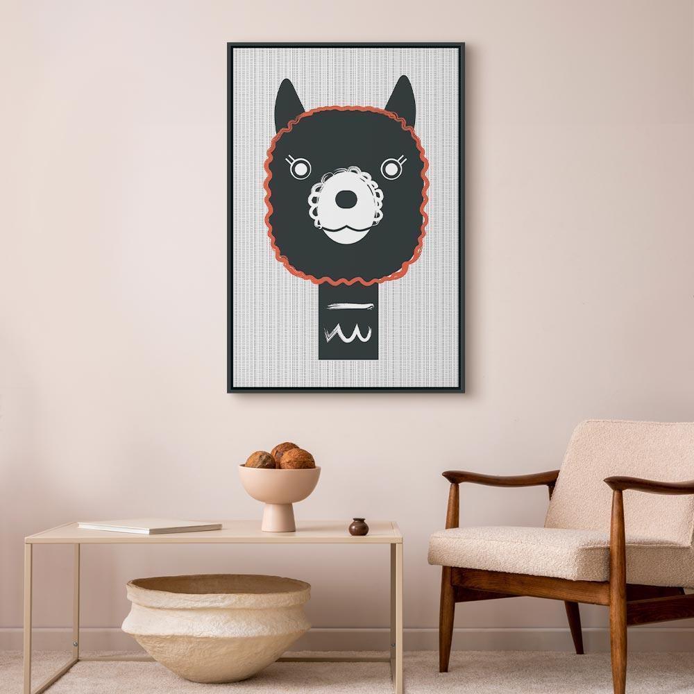 Leinwandbild - Decorative Alpaca (1 Part) Vertical