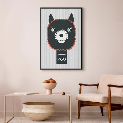 Leinwandbild - Decorative Alpaca (1 Part) Vertical