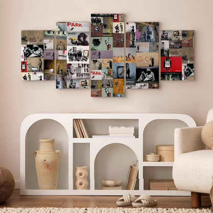 Leinwandbild - Art of Collage: Banksy IV