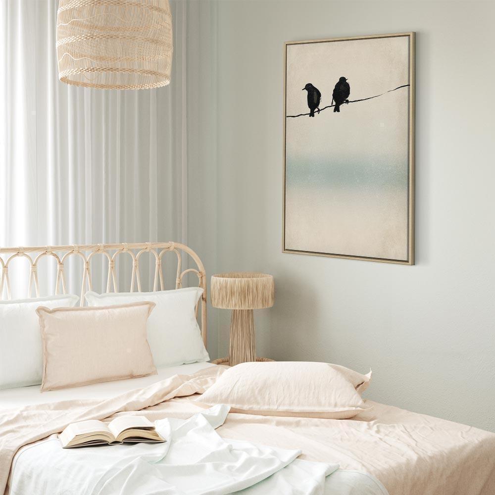 Leinwandbild - Frozen Sparrows (1 Part) Vertical