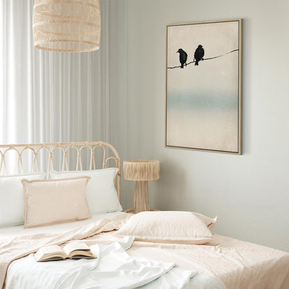 Leinwandbild - Frozen Sparrows (1 Part) Vertical