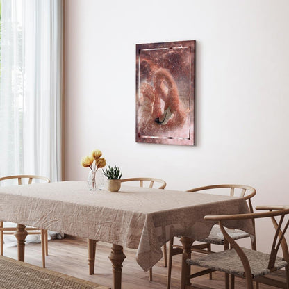 Leinwandbild - Space Flamingo (1 Part) Vertical