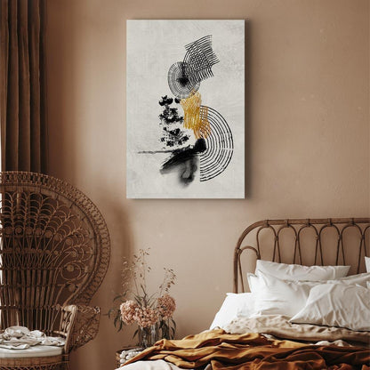 Leinwandbild - Landscape With the Sun (1 Part) Vertical