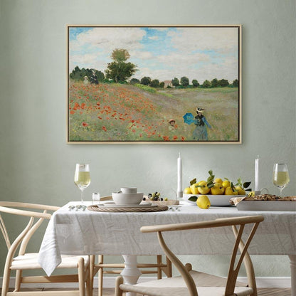 Leinwandbild - Claude Monet – Poppy Field near Argenteuil