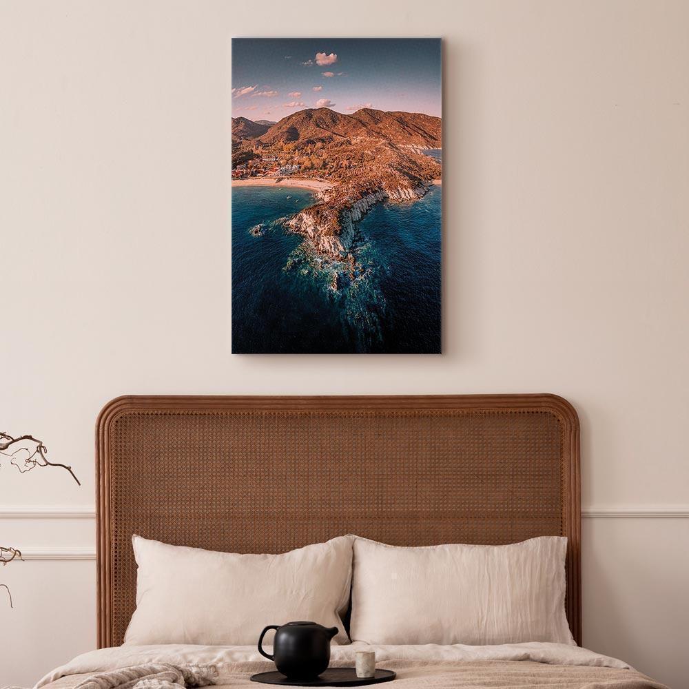 Leinwandbild - Cliff in Kalamitsi (1 Part) Vertical