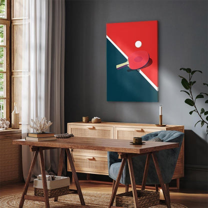 Leinwandbild - Table Tennis - Racket and Ball on the Table