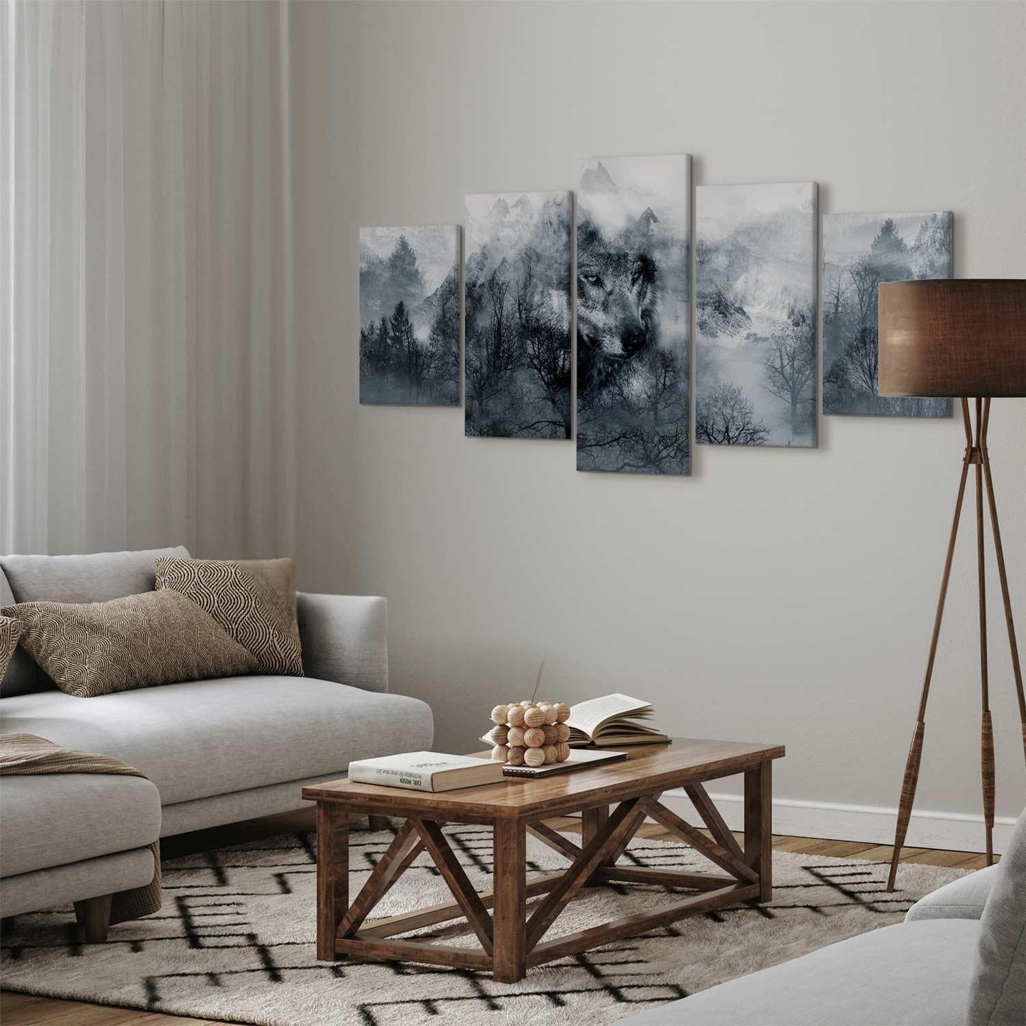 Leinwandbild - Mountain Predator (5 Parts) Wide