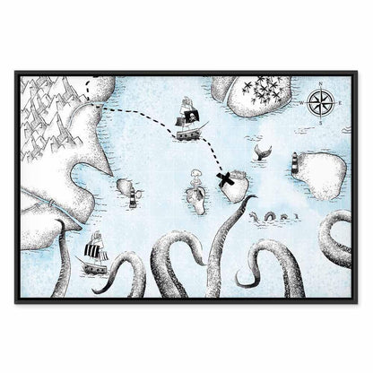 Leinwandbild - Treasure Map (1 Part) Wide