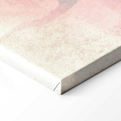 Leinwandbild - Birds by the lake - herons painted in watercolour in delicate grey and pink colours