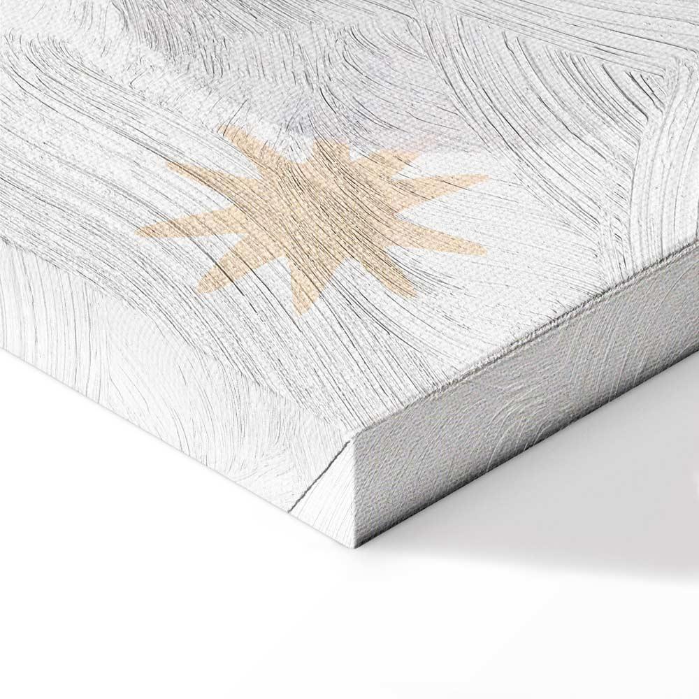 Leinwandbild - Letters Above the Rainbow - Letters Among Streams of Rain and Clouds with a Rainbow Moon and Stars on a Light Background