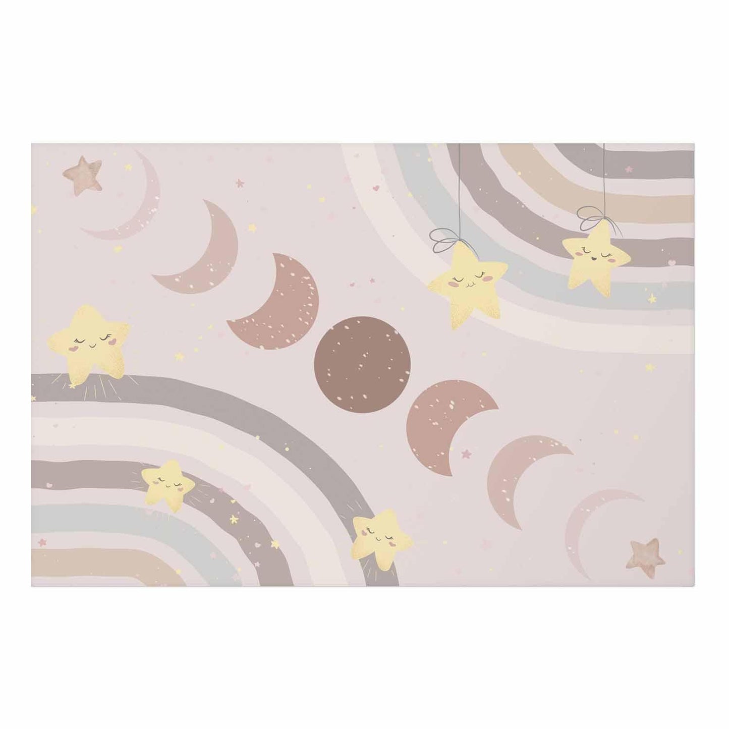 Poster - Phases of the Moon with a Rainbow