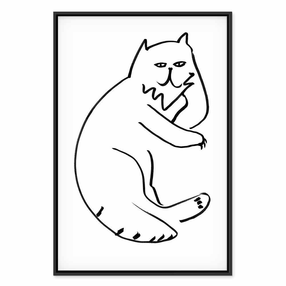 Leinwandbild - Cat Relaxing (1 Part) Vertical