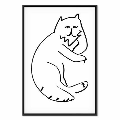 Leinwandbild - Cat Relaxing (1 Part) Vertical