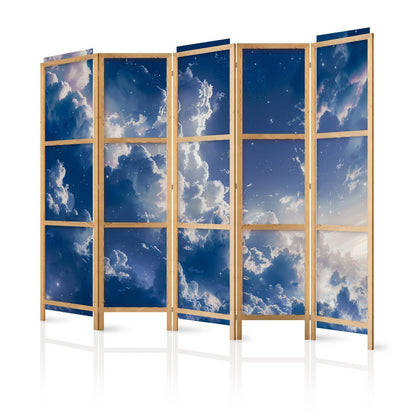 Japanischer Paravent - Starry Clouds and Delicate Light Over a Corner of the Sky Artgeist