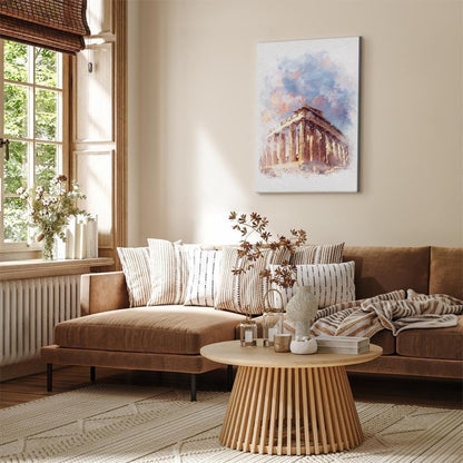 Leinwandbild - Painted Parthenon (1 Part) Vertical