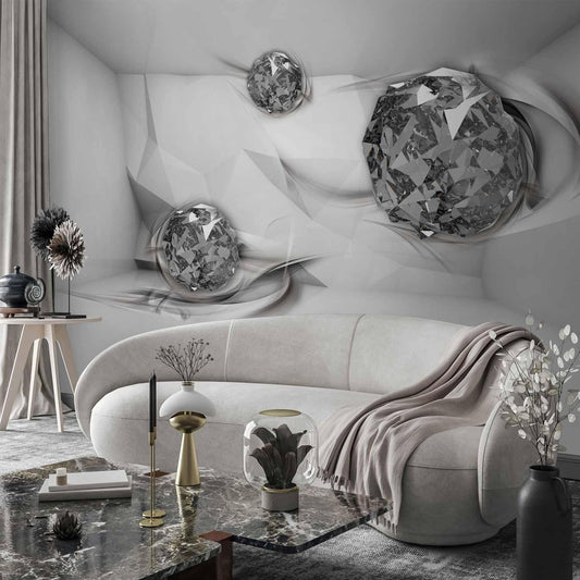 Fototapete Diamond Chamber – Geometrische Eleganz in 3D-Optik