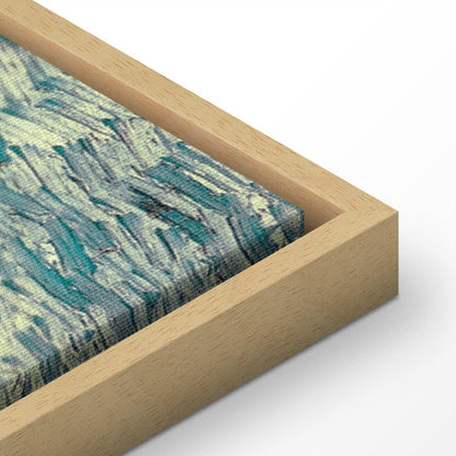 Leinwandbild - Vincent Van Gogh – Field with Wheat Stacks