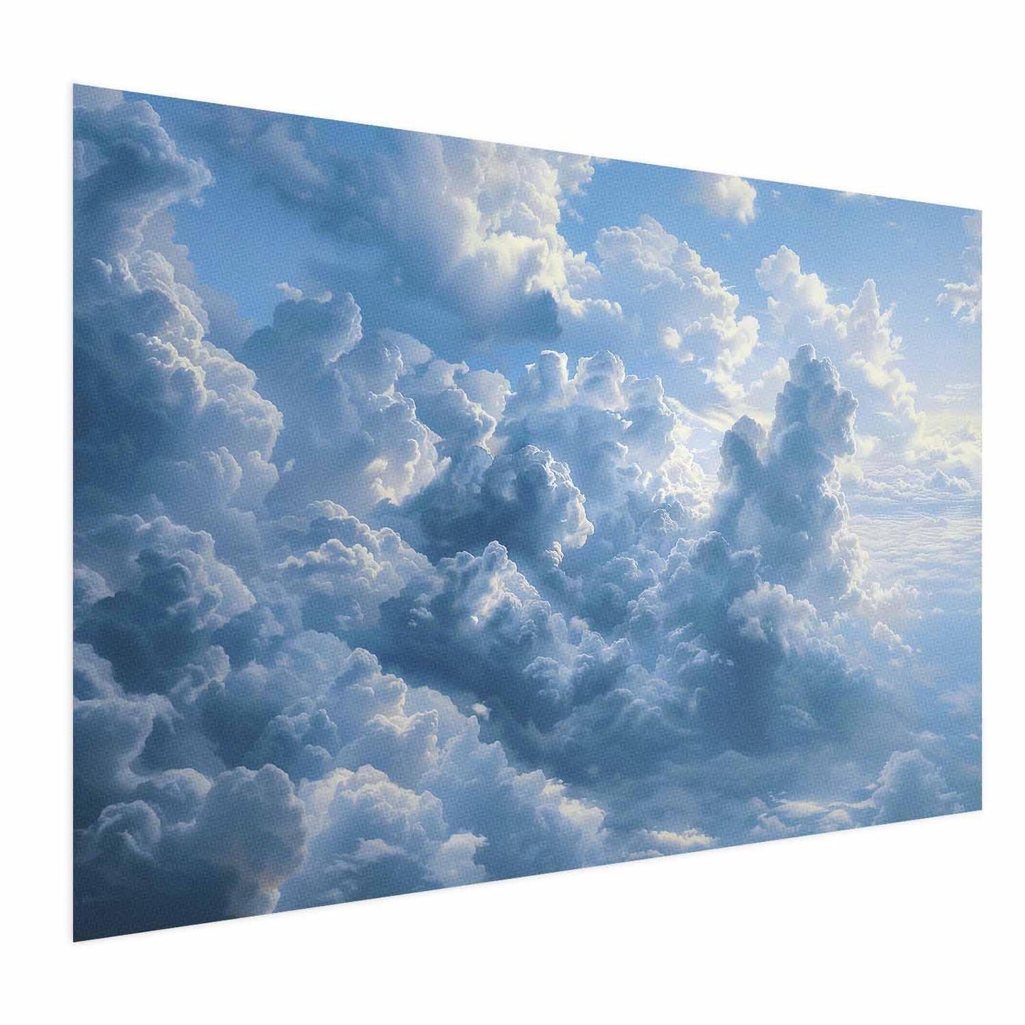 Poster - Ocean in the Air: Waving Clouds Reflecting Morning Light Artgeist