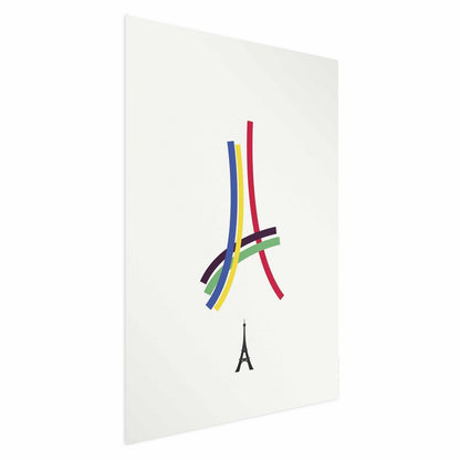 Poster - Eiffel Tower - Colored Graphic - Abstraction