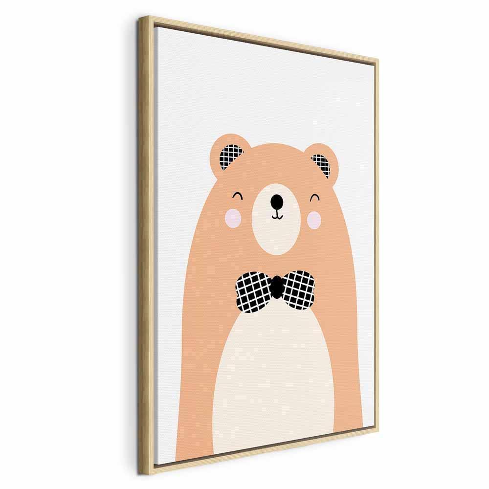Leinwandbild - Teddy Bear in Bow Tie (1 Part) Vertical