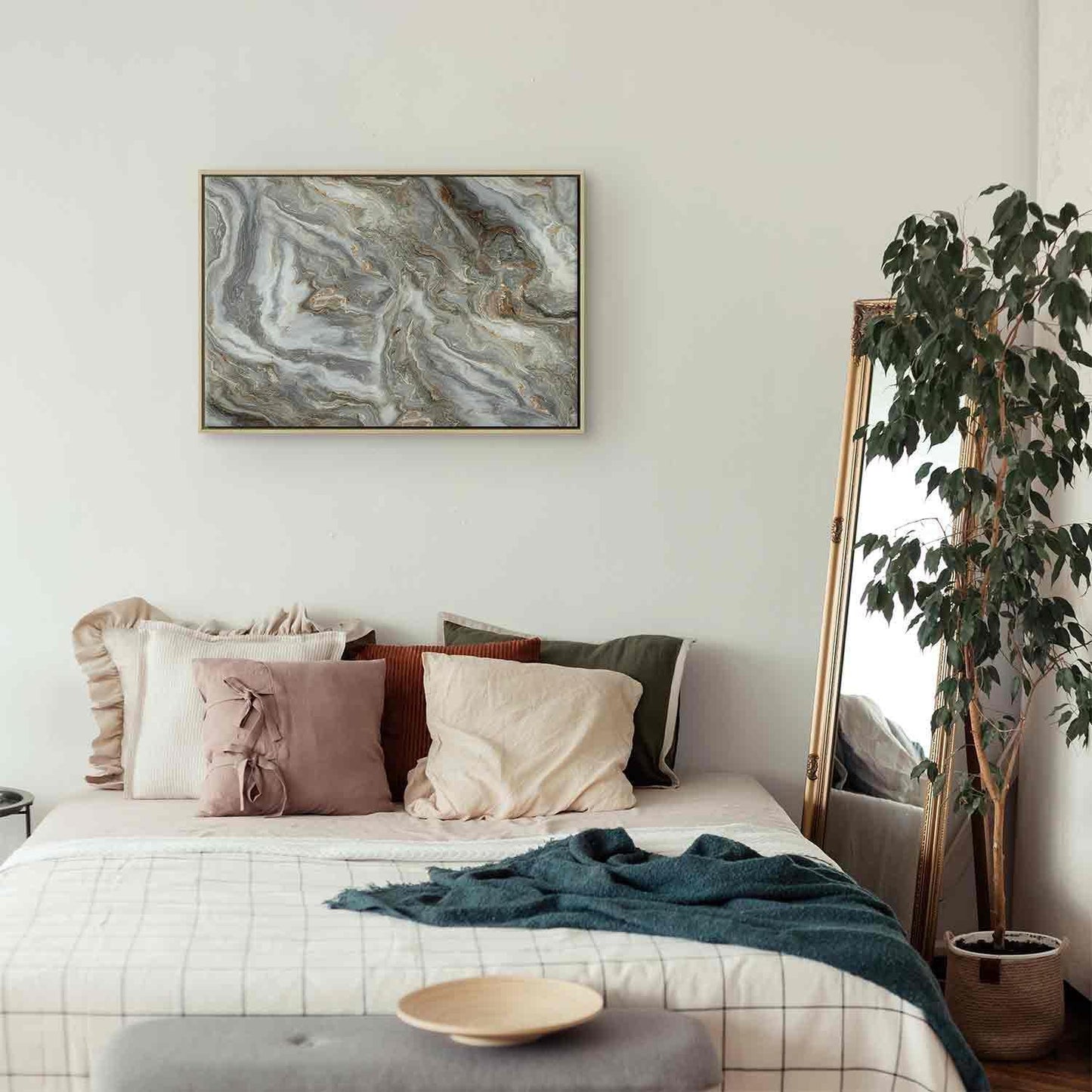 Leinwandbild - Stone abstractions – marble structures in neutral shades