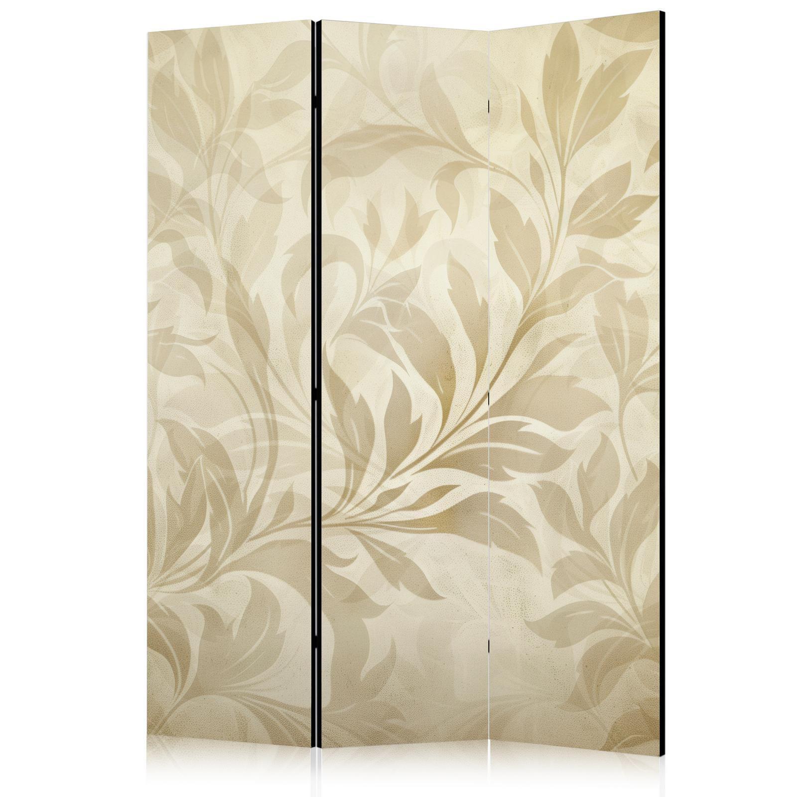 Paravent - Botanical Motif with Leaves and Vines in Sandy Colors Artgeist