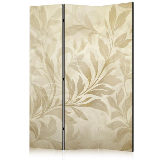 Paravent - Botanical Motif with Leaves and Vines in Sandy Colors Artgeist