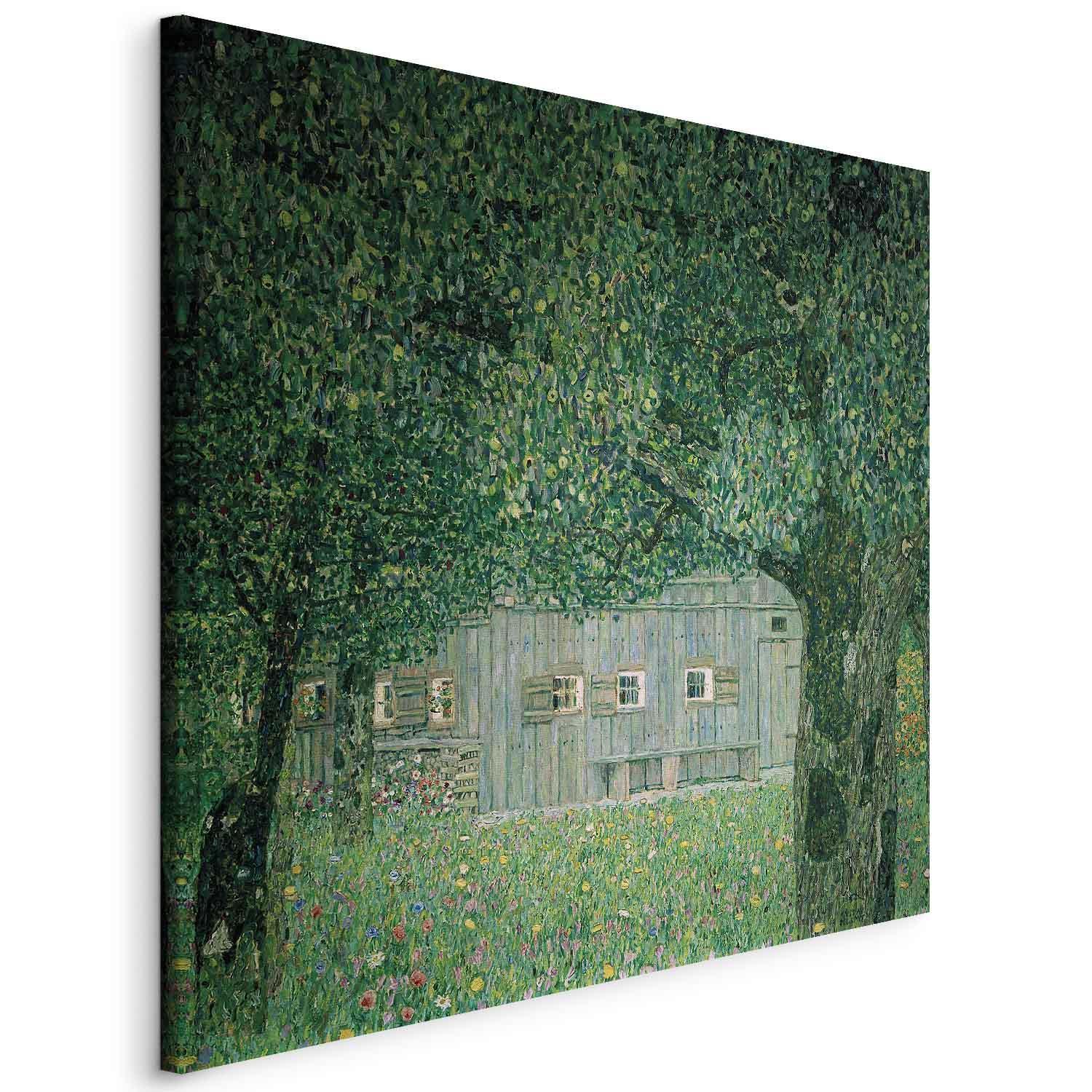 Leinwandbild - Oberösterreichisches Bauernhaus (Gustav Klimt) Artgeist