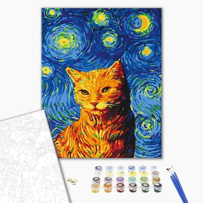 Malen nach Zahlen - Van Gogh's cat