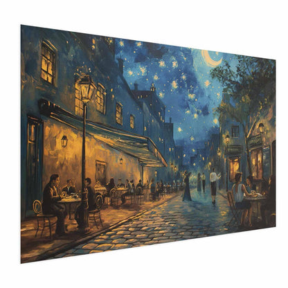 Poster - Paris street – a painting inspired by Vincent van Gogh's style