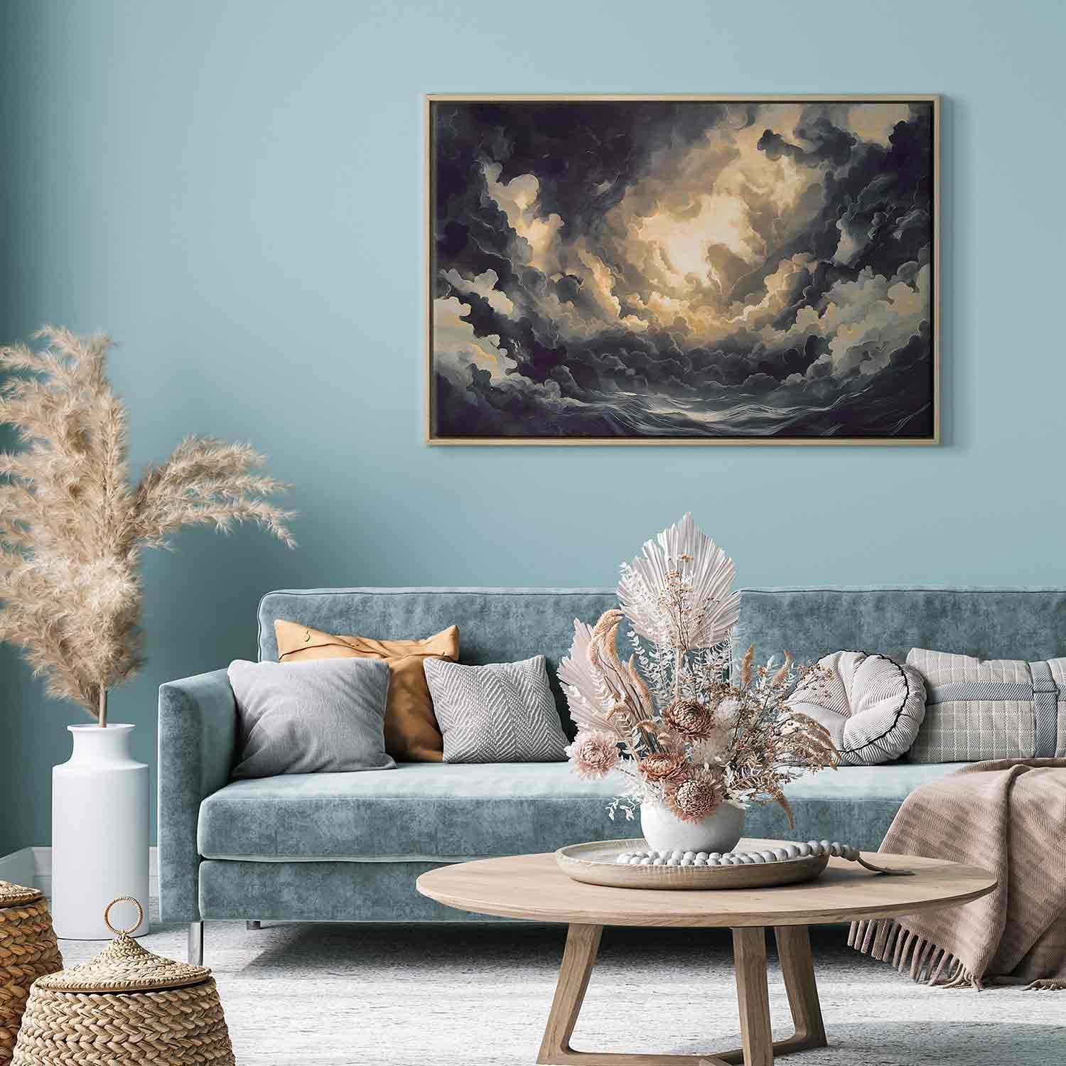 Leinwandbild - Epic Light Play: The Sun Battling for Dominance Over the Clouds Artgeist