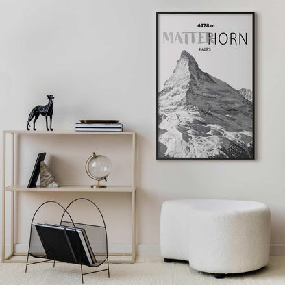 Poster - The majestic Matterhorn mountain peak, crown of mountains, mountain landscape