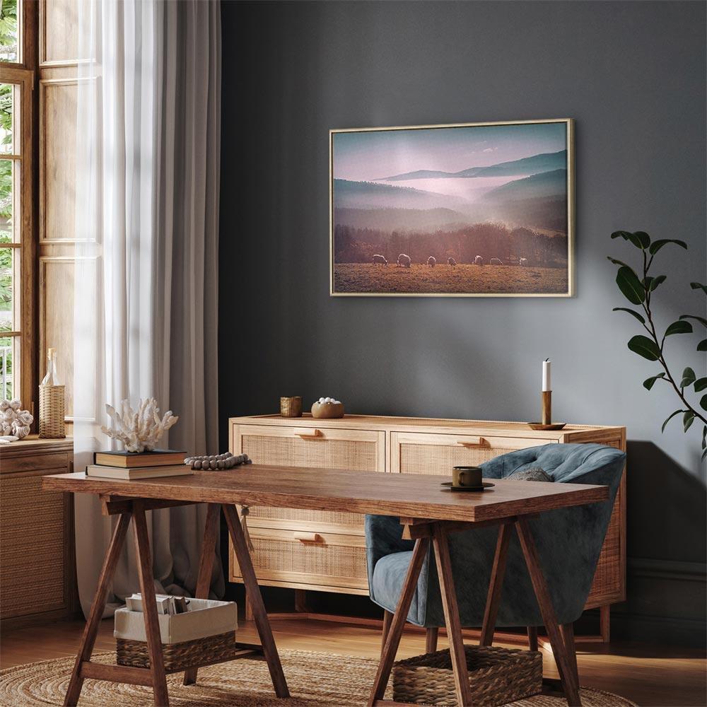 Leinwandbild - Sheep in Mountain Landscape (1-part) - Animals in Nature