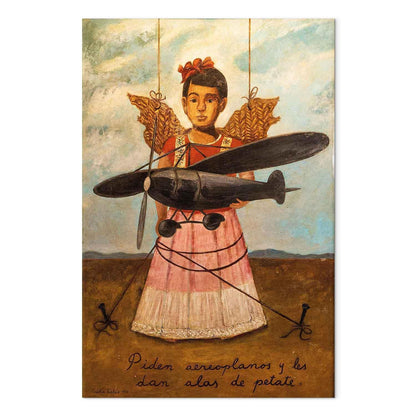 Leinwandbild - Frida Kahlo – They Asked for Planes and Got Straw Wings