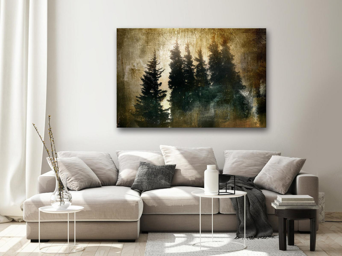 Leinwandbild - Stately Spruces (1 Part) Wide Artgeist